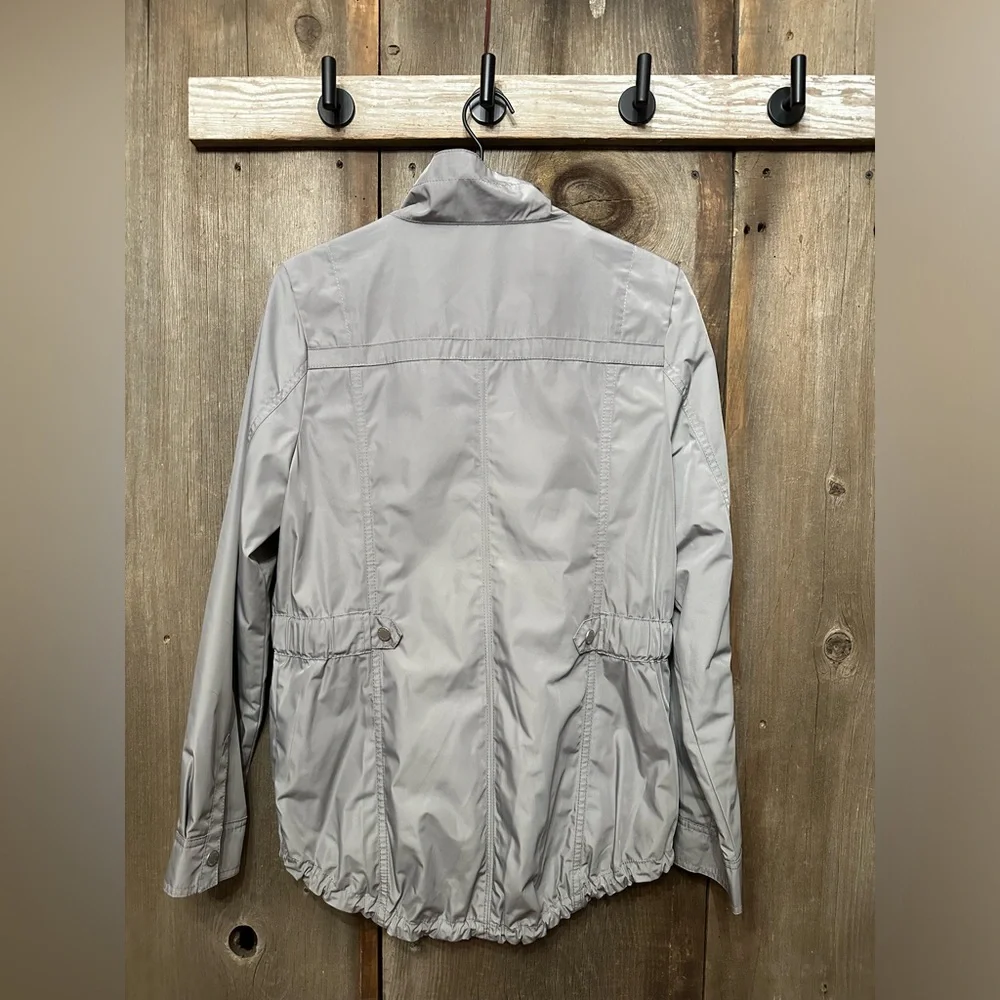 2014 Express Drawstring Utility Jacket in Light Gray Size Small Women’s